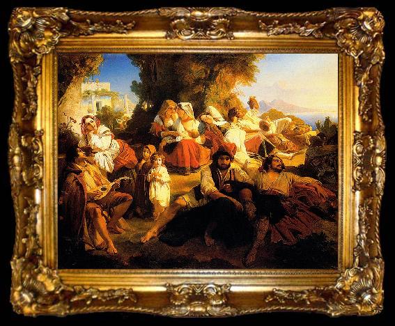 framed  Franz Xaver Winterhalter Il dolce farniente, ta009-2